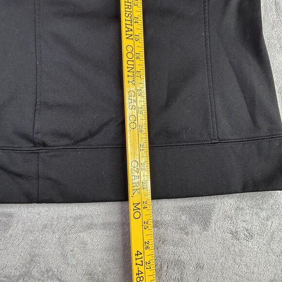 The North Face Hoodie Womens Small Black Blue Logo Pullover Fleece Sweatshirt - Picture 7 of 8